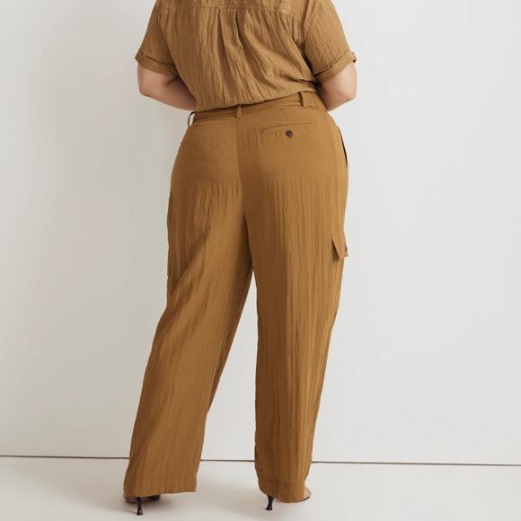 MADEWELL The Plus Harlow Wide-Leg Cargo Pant Spiced Olive Green Sz 16 {EE36} - Picture 2 of 7